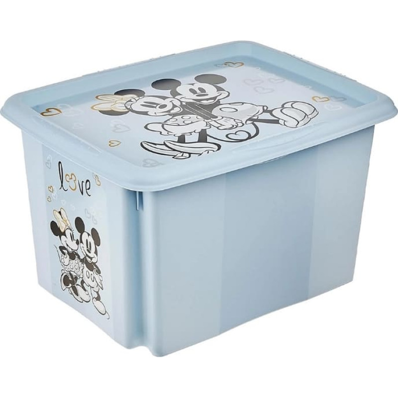 Keeeper Kaste ar vāku 30L Karolina "Mickey Mouse" 45x35x27cm zila