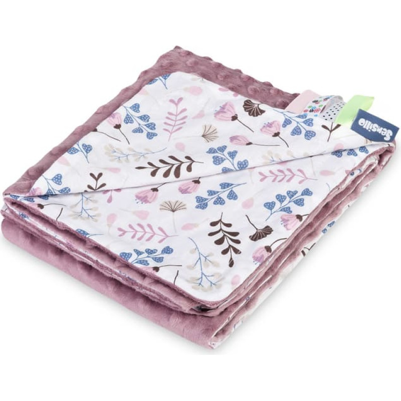 Sensillo BLANKET MINKY 75X100 TWIGS PINK