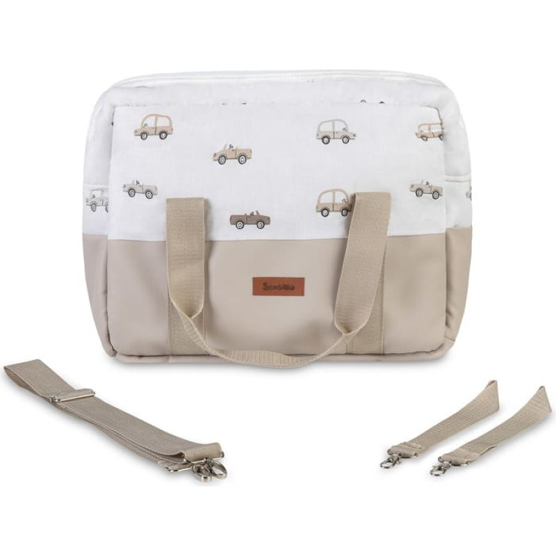 Sensillo STROLLER BAG LEATHERETTE CARS