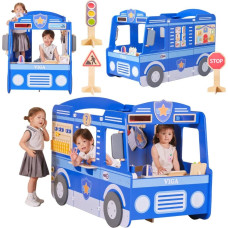 Viga Large Wooden Police Car Educational Set for Children Police