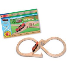 Melissa & Doug Melissa&Doug 8 Figure Train Set Art.10703  Koka dzelzceļš (22 gab.)