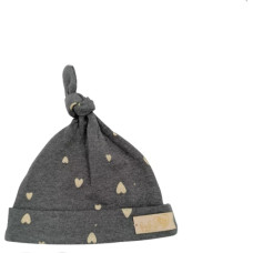 Baby In World BABY 01100 Czapka niemowlęca Smerfetka serca szare 7-12mc.