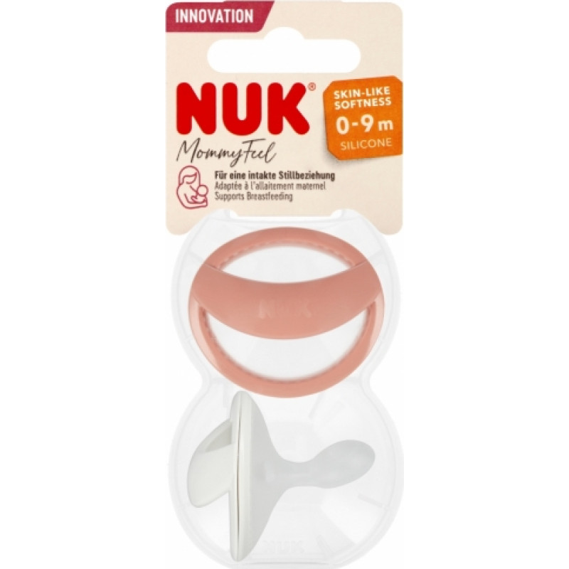 NUK 175312 Smoczek uspokajający silikonowy 0-9m Mommy Ful 2 szt czerwony