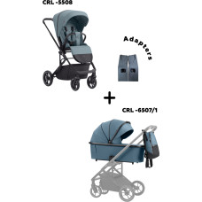 Carrello Baby Set 2in1 (stroller Alfa + Adapters + Carrycot) Indigo Blue