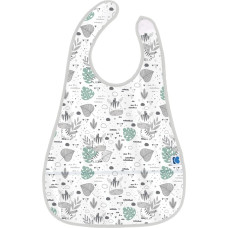 EVA bib with crumb catcher Savanna Pattern Grey