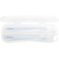 Silicone spoons with case 2pcs Blue