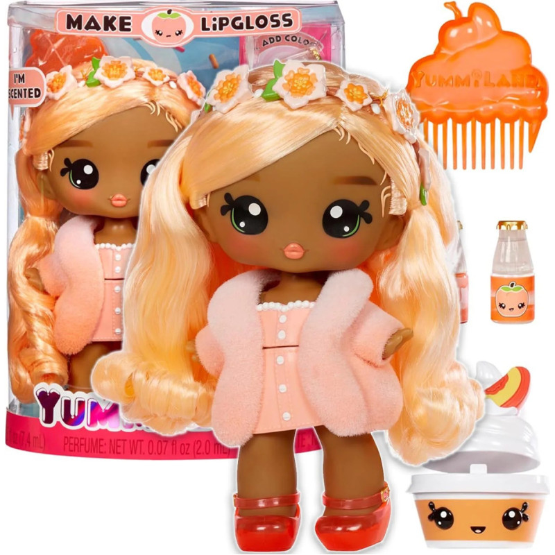 Yummiland 120797EUC Yummiland Large Doll + Lipgloss Pet- Piper Peach