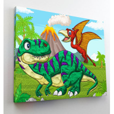 Splat Planet saviga maalimine, Dinosaurus 30x40 cm