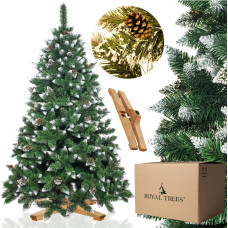 Springos CT0192 kunstlik jõulupuu 240 cm Premium Royal Trees lumine teemantmänd koonustega