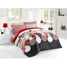 BEDDING SET VALENTINI ROMANCE RED 160X200+2X70X80 SATIN COTTON