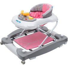 Baby Mix Baby Walker - 39124 - with swing  - PINK / GREY