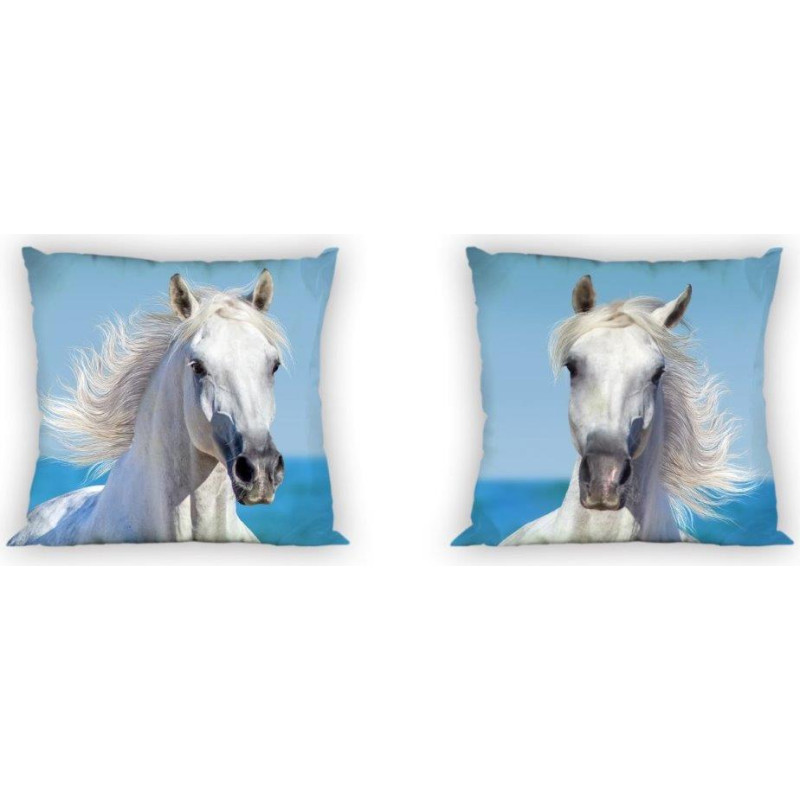 CUSHION COVER BEST FRIENDS 009 HORSE 40X40 COTTON. YTH.