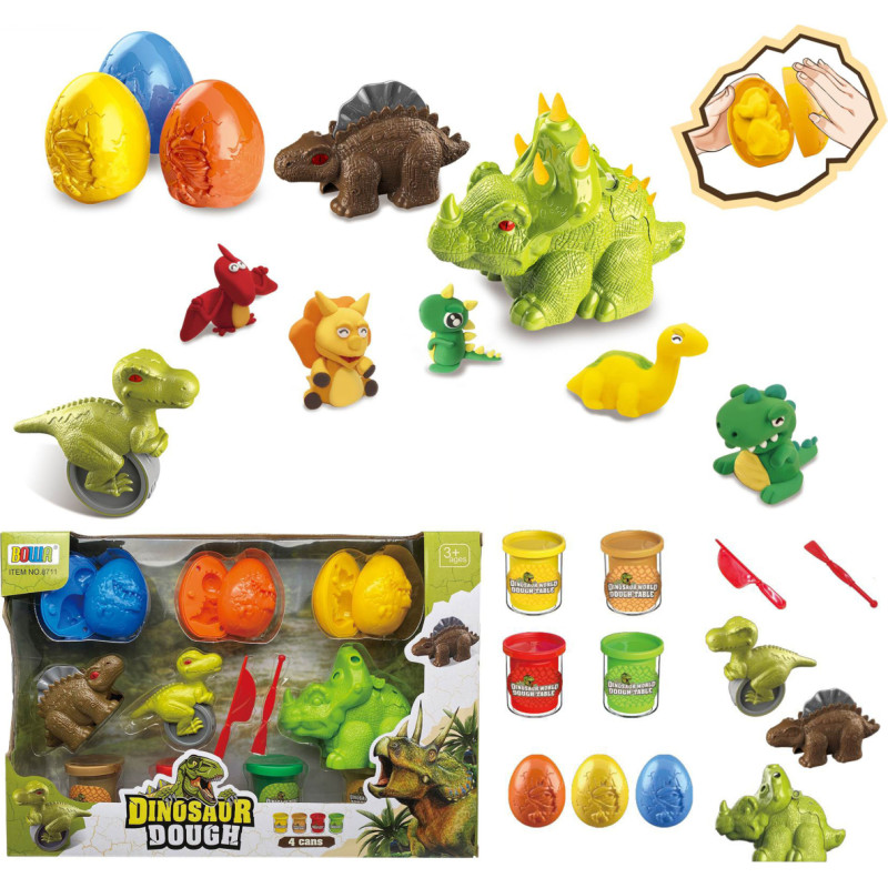 MASA PLASTYCZNA Z FOREMKAMI DINOZAURY