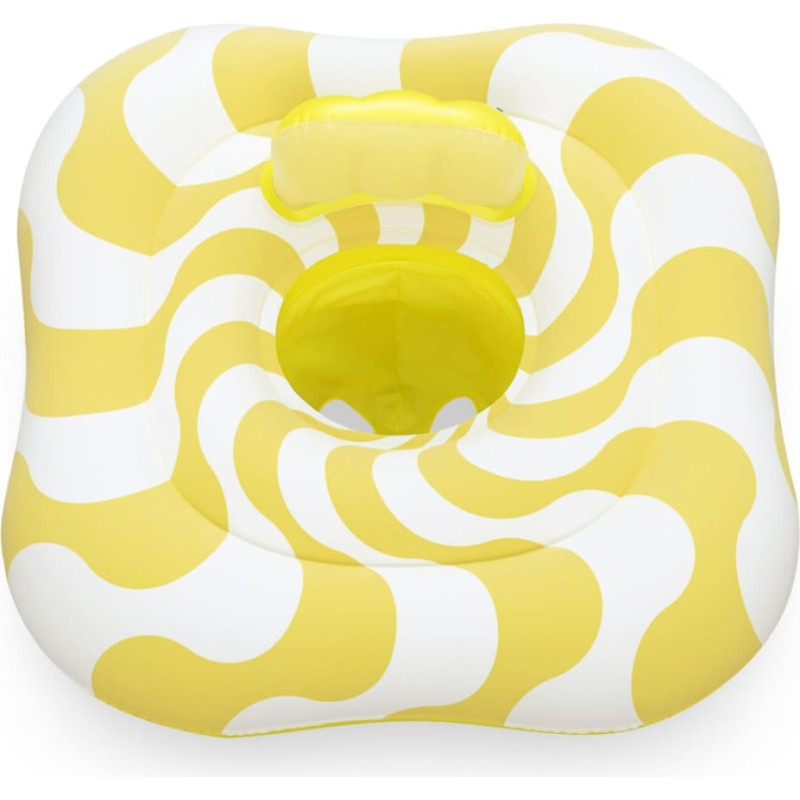 Bestway 32298 Siedzisko do nauki pływania Kwadrat Swim Safer Comfort Plush Ż&oacute;łte fale 76x76