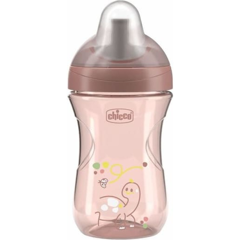 Chicco 180653 NO-SPILL CUP, MOUTHPIECE, STRAW SHAPE, 12+, PEACH