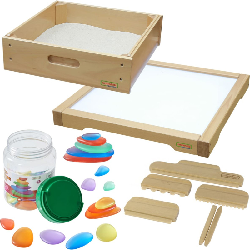Masterkidz Rama Sensoryczna - Panel LED + Zestaw Akcesori&oacute;w Do Zabawy w Piasku