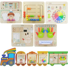 Masterkidz System Do Montażu 5 Tablic Edukacyjnych Masterkidz Flex + Zestaw 5 Tablic Edukacyjnych