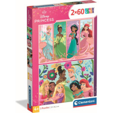 Clementoni Puzle Disney Princess 2025, 2x60 Gab., 24824