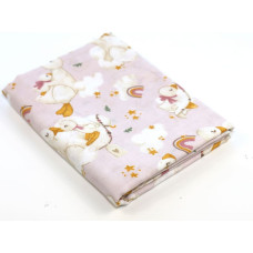 Ega Kids Swaddling blanket / Diaper - 15098 - MUSLIN - size 120x120 - DUCKLING - PINK