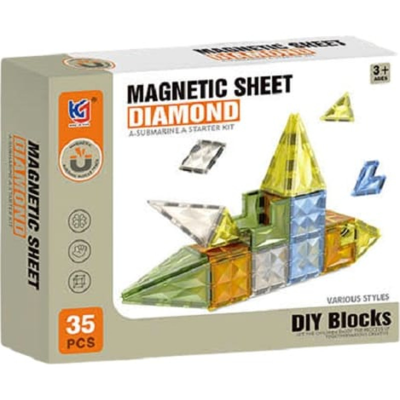 Magnetilised ehitusklotsid Allveelaev 35 osa