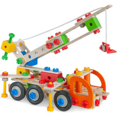Eichhorn Wooden construction set – crane, 170 pcs