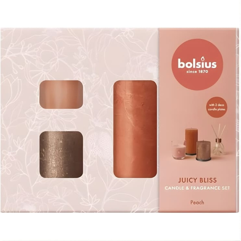 Bolsius Dāvanu komplekts Home Sweet Home peach