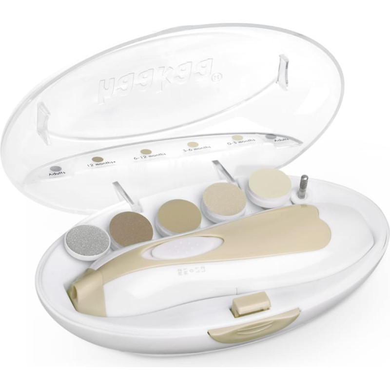 Haakaa Baby Nail Care Set komplekts &mdash; dro&scaron;a elektriskā nagu vīlīte (Zīļu brūns)