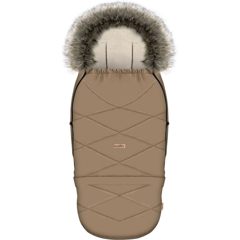 Adjustable footmuff with bag GrowUP Aspen 0-36m latte