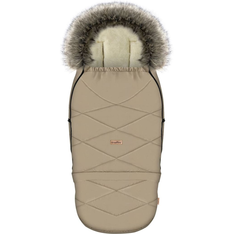 Adjustable footmuff with bag GrowUP Nordico 0-36m beige