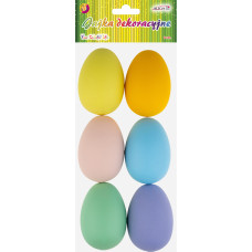 JAJKA PLASTIKOWE KOLOROWE 6 SZT.