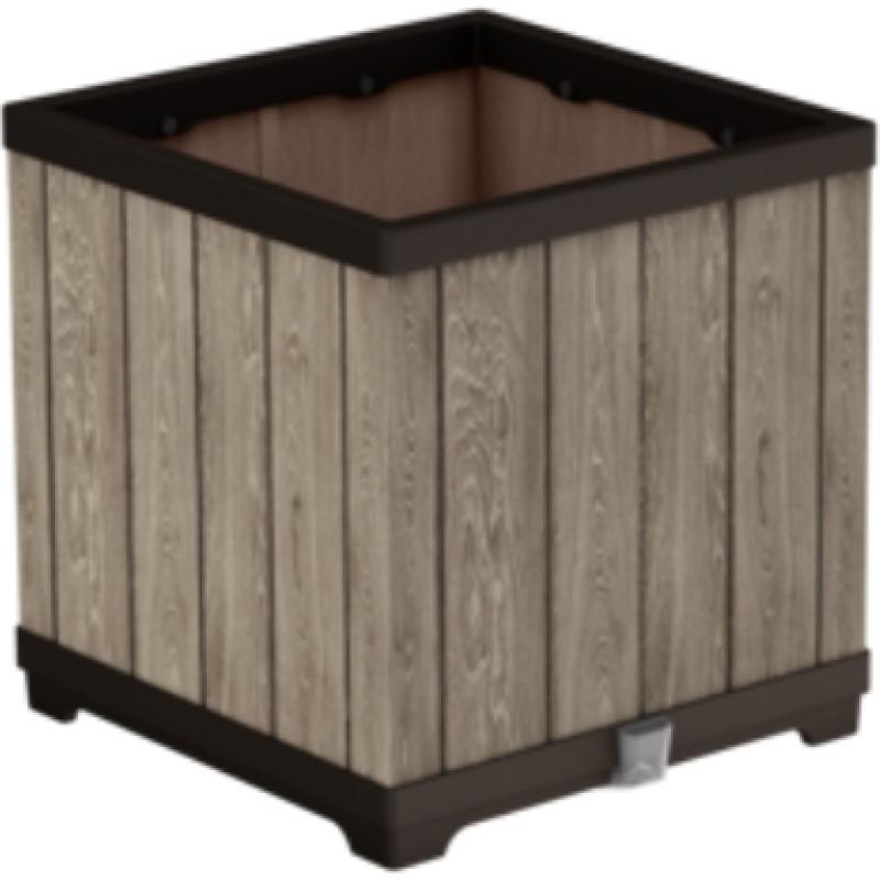 Keter Puķu pods Deco Square Planter Ashwood
