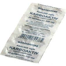 Farmakom Carbo Activatus KARBOAKTIV 250mg tablets N10 (paper packaging)