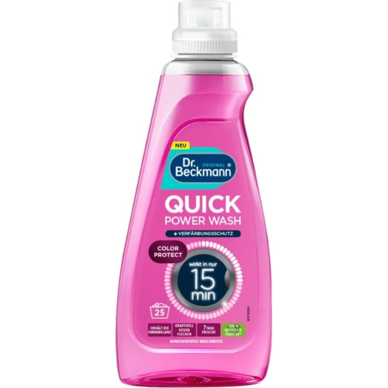 Dr.beckmann &Scaron;ķidrais veļas mazgā&scaron;anas līdzeklis Quick Power Wash Color Protect 800ml