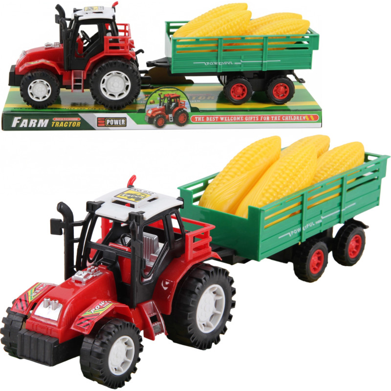 TRAKTOR Z PRZYCZEPĄ I KUKURYDZĄ