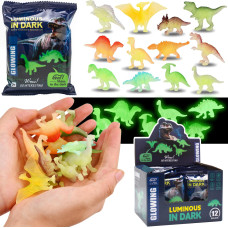 DINOZAURY ŚWIECĄCE W CIEMNOŚCIACH 6 SZT