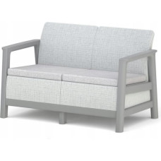 Keter Dārza dīvāns divvietīgs Scandi Linea 2 Seater Sofa gai&scaron;i pelēks/tum&scaron;a tērauda pelēks