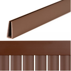 Springos Kate, 100 cm profiil PVC maskeeriva katte jaoks rõdule, terrassile, aiale, pruun