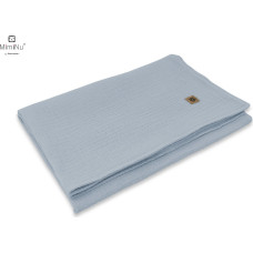 Miminu KIECZMERSKI Kocyk 75x100 cm MUŚLIN bawełna 100% jeans