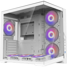 Zalman D40, ATX Mid Tower PC Case, 7 x 120mm ARGB Fans, White