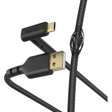 Hama 00187215 Stand Charging/Data Cable, Micro-USB 1.5m black