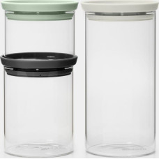 BRABANTIA hoiupurgid klaas 0.3L+0.6L+1.1L, mixed 100550