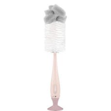 Bottle brush with nipple cleaner 2in1 Pink