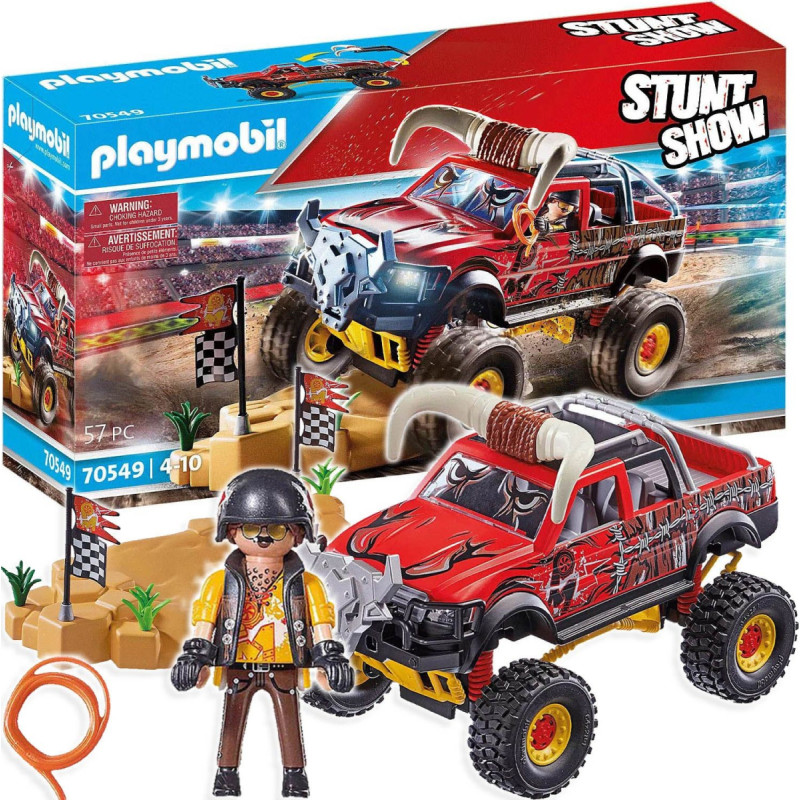 Playmobil Stunt Show Bull Monster Truck Rogacz Klocki Zestaw 70549