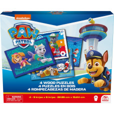 Spinmaster Games puzles komplekts Paw Patrol, 4 puzles, 6066803