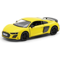 Kinsmart mänguauto, 2020 Audi R8 Coupé, kollane