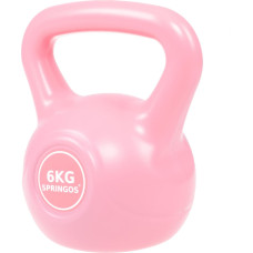 Springos Kettlebell hantel ABS Springos FA1059 6kg, roosa kaal