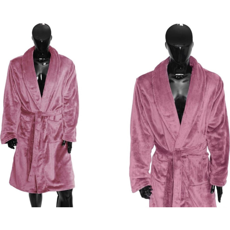 SZLAFROK COMFORT QUEEN L BRUDNY RÓŻ 100% poliester, flannel fleece, 230gsm