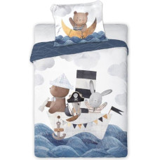 POŚCIEL KPL.PRZYTULAKI/CUDDLES 025 ŁÓDKA 100X135+40X60 BAW.