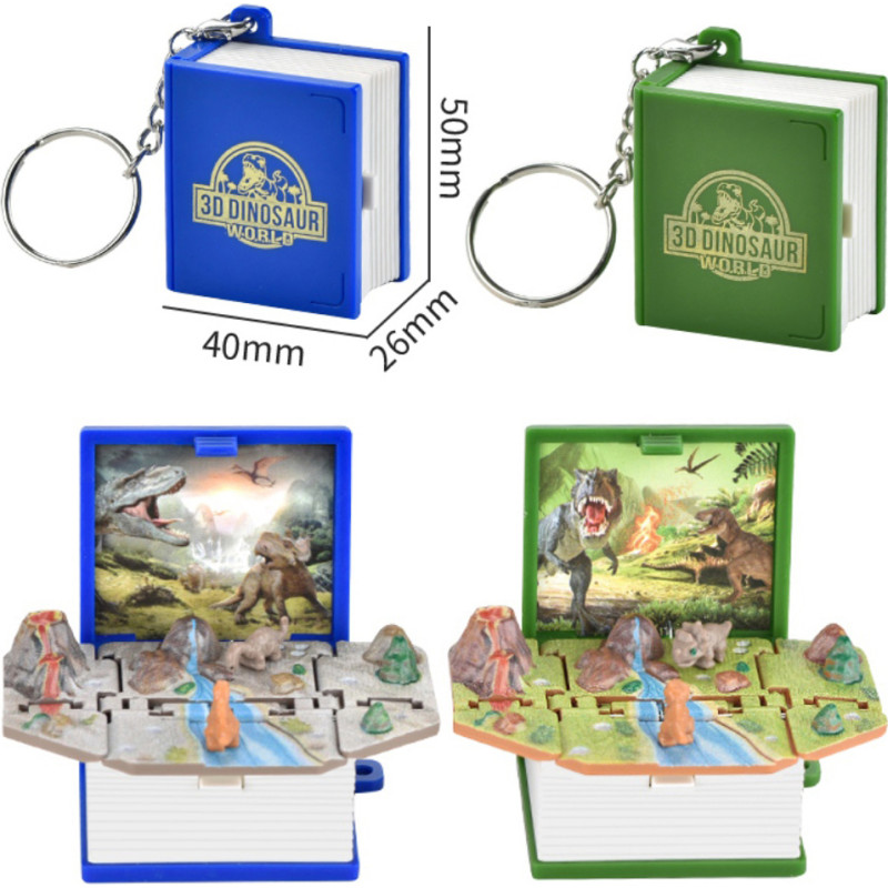 BRELOK KSIĄŻKA ROZKŁADANA DINOZAURY