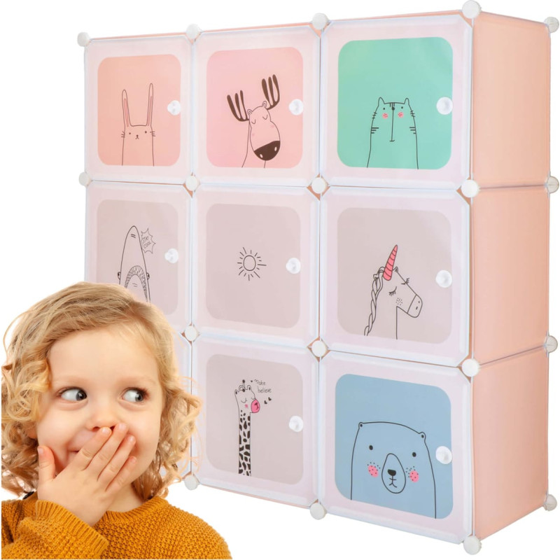 Springos Lastetoa modulaarne kapp Springos HA0215 &ndash; 110 &times; 110 &times; 37 cm, 9 sektsiooni